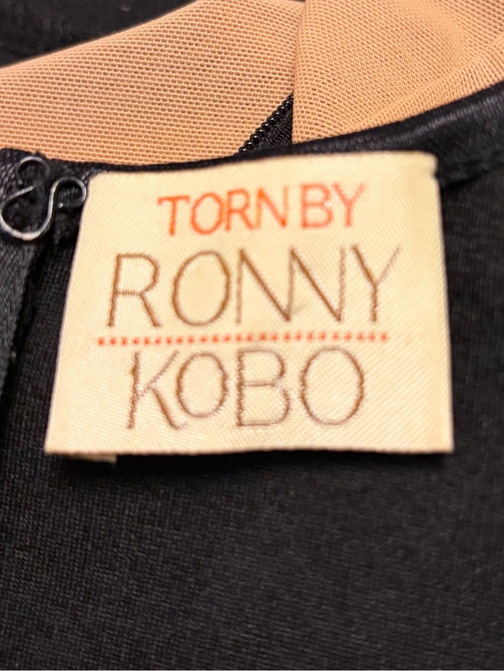 Torn by Ronny Kobo Black Illusion Mesh Panel Sweetheart Midi Dress Small Y2K - Picture 2 of 6